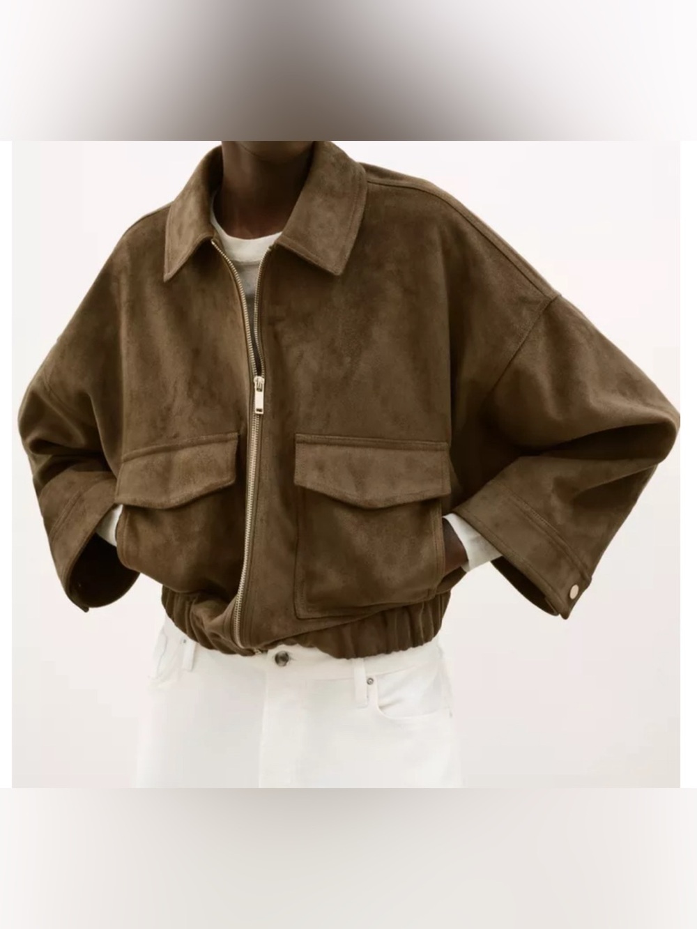 ZARA NWT Faux Suede Jacket Autumn Fall Casual Comfy